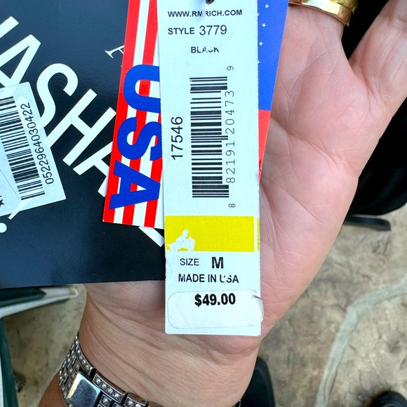 R&M Richard’s, Long sleeve, Open Arm, Beaded, Black, Blouse, Size M - Picture 5 of 5